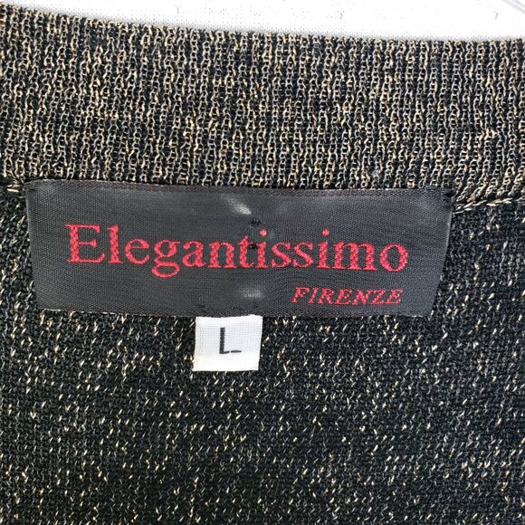 Elegantissimo Firenze Longline Cardigan Duster Metallic Knit size L Lagenlook - Picture 3 of 10